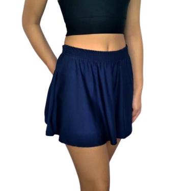 Imagem de Mini Saia Feminina Godê Elástico Lisa Suplex Pp ao Plus Size - Konciny