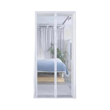 Imagem de Cortina De Tela Magnética Listrada Para Porta, Rede Mosquiteira, Divis