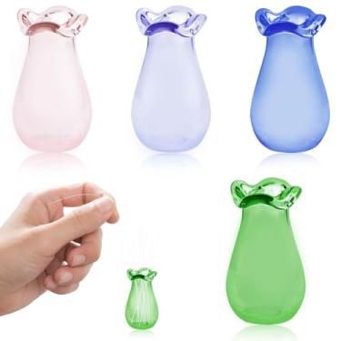 Imagem de 4 peças de minivaso de flores para decoração e bigode de gato, decoração de vaso minúsculo, presentes de memorial de gato para cães ou gatos, suprimentos de decoração de micro paisagem para lembrança