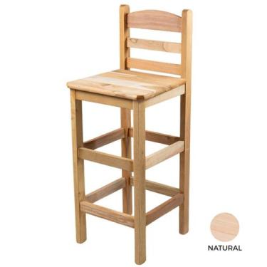 Imagem de Banqueta Alta de Madeira Maciça Bar Restaurante Bistrô - Só Mesas Só C