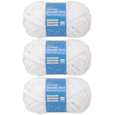 Imagem de Etcokei Fio de chenille tamanho 6, fio de chenille grosso super macio para crochê e tricô, perfeito para amigurumi, cobertores, cachecóis, fios de bebê, decoração de casa faça você mesmo, perfeito