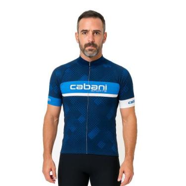 Imagem de Camisa ciclismo ocean masculina (manga curta) - - Cabani, GG, Azul, Ma
