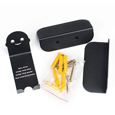 Imagem de Cuofyunl preto bicicleta ciclo pedal cadeados titular pneu montagem na parede suporte de armazenamento cabide suporte rack acessório