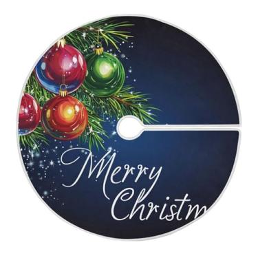 Imagem de SEHANY Bola de Natal, saia para árvore de Natal, 91 cm, tapete redondo macio para árvore de Natal, decoração de casa, festa de Natal
