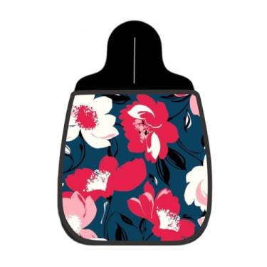 Imagem de Lixeira De Carro Organizador Lixinhocar Floral Azul Marinho