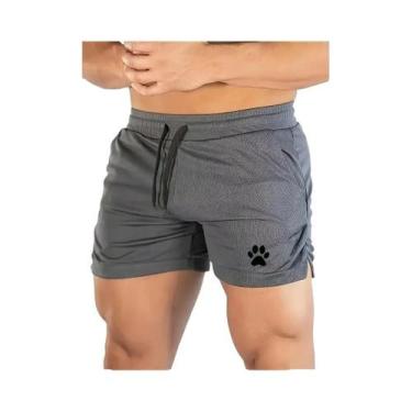 Imagem de Bermuda Casual Masculina Com Estampa De Patas De Urso Para Verão, Ativ