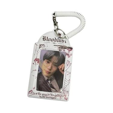 Imagem de Suporte Para Photocard K-Pop Estilo Gótico Preto E Branco Com Cruz, Cl