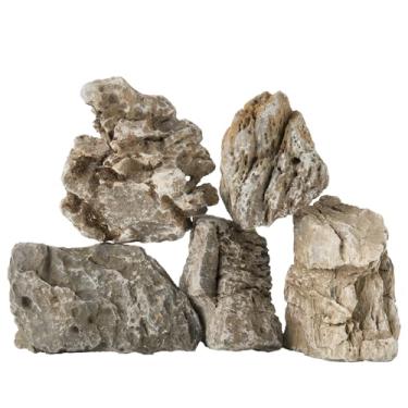 Imagem de UFEEL Pedras de aquário Seiryu Pedras naturais Hardscape para aquários, decorações de aquários, bonsai, terrários, paisagismo, paludários de répteis e jardins - 2,3 kg