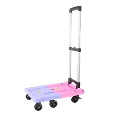 Imagem de Carrinho de mesa portátil dobrável - Carrinho doméstico resistente, solução compacta de armazenamento e transporte, ideal para movimentação de mercadorias e compras, carrinho utilitário versátil