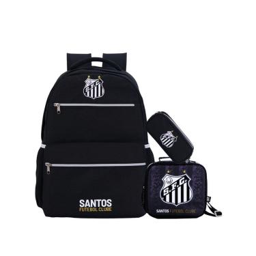 Imagem de Kit Escolar Time Santos Mochila Costas + Lancheira + Estojo