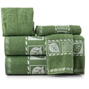 Imagem de Jogo De Toalhas 5 Peças Banho E Rosto 100 Algodão Com Piso Banheiro e 