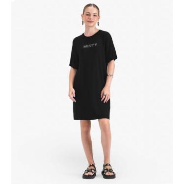 Imagem de Vestido Juvenil Curto em Molecotton Minty Preto, 18, Preto
