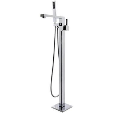 Imagem de Torneira Banheira Quadrada Cromada Brilhante Luxo Imersão Misturador P