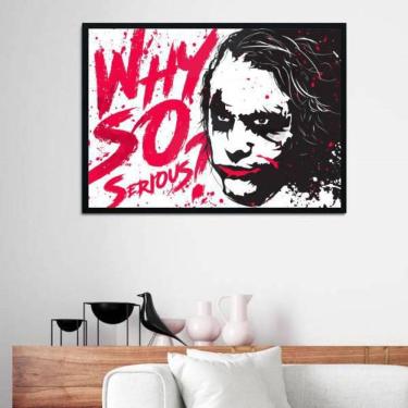 Imagem de Quadro Decorativo Coringa Why So Serios 45X34Cm