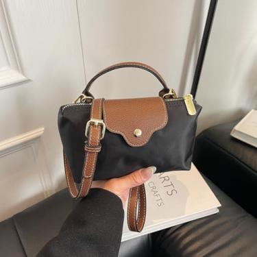 Imagem de Mini bolsa transversal moderna, bolsas de mão com alça ajustável para mulheres, bolsa de ombro feminina, Preto, Elegante