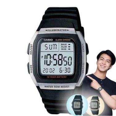 Imagem de Relógio de Pulso Casio W-96H Masculino Digital Preto 10 anos de Bateri