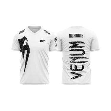 Imagem de Camiseta Masculina Preta E Branca UFC Com Estampa 3D, Manga Curta, Cas