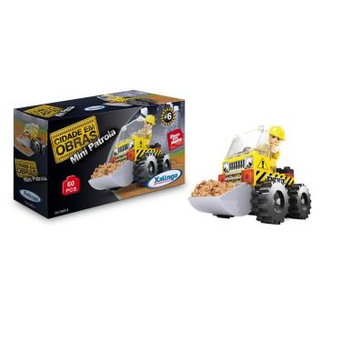 Imagem de Blocos de Montar Cidade em Obras Mini Patrola 60 Peças Xalingo