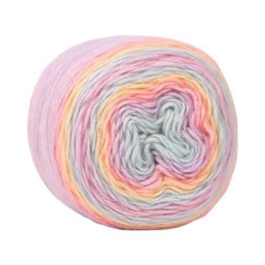 Imagem de Fio De Lã Arco-Íris 100g Macio Para Tricô Manual De Chapéus, Cachecóis
