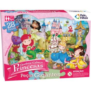 Imagem de Quebra-cabeça Gigante Princesas 28 Peças - Pais E Filhos - Pais & Filh