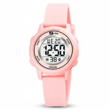 Imagem de Relógio Infantil Feminino Delicado Digital Esporte - XLION, Rosa