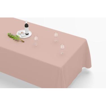 Imagem de Toalha De Mesa Retangular 12 Lugares Tecido Oxford Rosa Antigo TLZ07 -