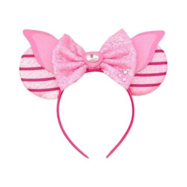 Imagem de Tiara De Orelhas Do Mickey E Da Minnie Com Laços De Lantejoulas, Acess