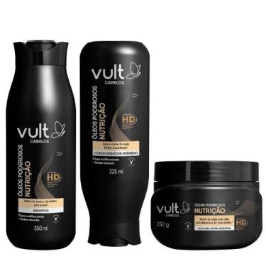 Imagem de Kit Vult Cabelos Óleos Poderosos Nutrição SH+ Condi+ Máscara
