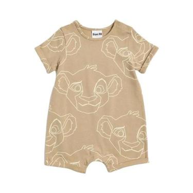 Imagem de Macacão De Bebê Recém-Nascido Com Estampa De Desenho Animado, Manga Cu