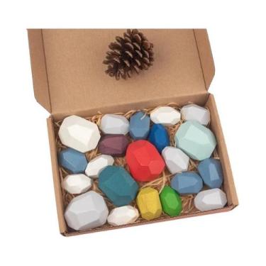 Imagem de Brinquedo Educativo Montessori De Madeira Para Crianças: Blocos Sensor