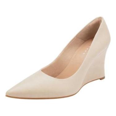 Imagem de Sapato Feminino Anabela Salto Medio Macio Elegante Lia Line-Feminino