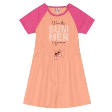 Imagem de Vestido com mangas raglan infantil menina Brandili-Feminino