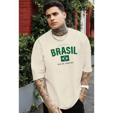 Imagem de Camiseta Masculina Brasil Rio de Janeiro Copa 2026 Malha Algodão Básica Estilosa do P ao G1-Masculino