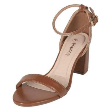 Imagem de Sandalia Feminina Confortavel Elegante Salto Bloco Bebece-Feminino