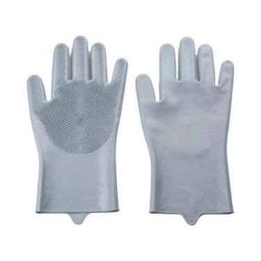 Imagem de Luvas De Banho Para Gatos E Cães, Escova De Limpeza Durável Em Silicon