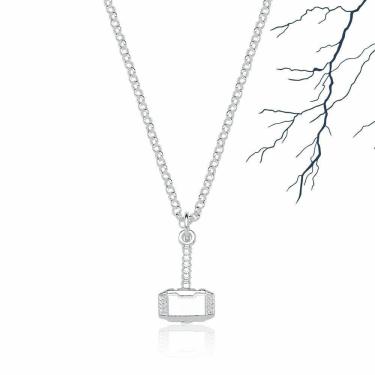 Imagem de Colar Martelo Thor Revestido Em Prata