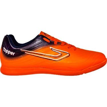 Imagem de Chuteira futsal topper forza iii, Laranja, Marinho, 40