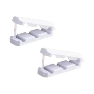 Imagem de Clipes Magnéticos Ajustáveis Para Cabos (2 Peças) - Organizador De Fio