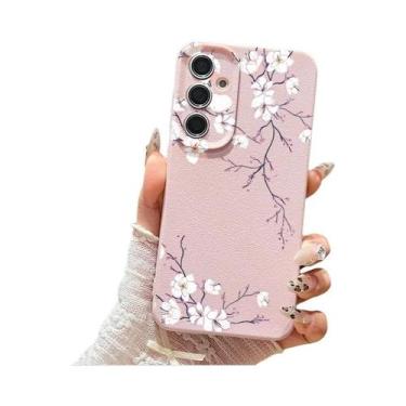 Imagem de Capa De Couro Com Estampa Floral Para Samsung Galaxy S26 S25 S24 S23 S