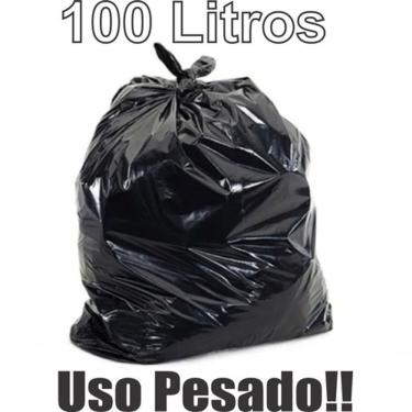 Imagem de Saco de Lixo 100 Litros 5 kg Uso Pesado com Espessura 0,12 para Restaurantes e Lixos Br...