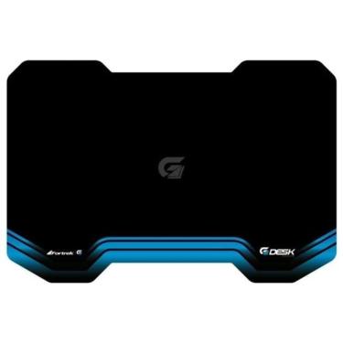 Imagem de Mesa Gamer Retangular HMG01 Moderno sem Gavetas MDF e Aço 120CM Preto Fortrek