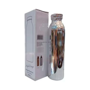Imagem de Garrafa Térmica Modelo Espelhada para Conservar Bebidas Quentes e Frias em Aço Inoxidáv...