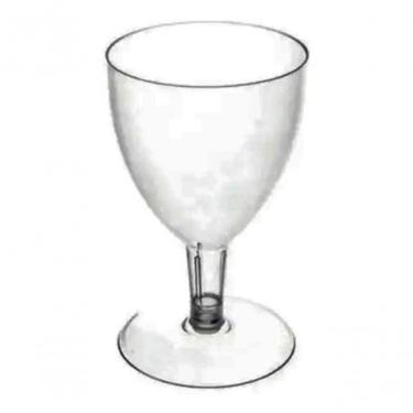 Imagem de Taça para Vinho e Espumante Descartável em Acrílico 170ML Pacote com 50 Unidades Transp...