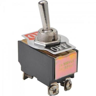 Imagem de Chave ON-OFF 4 Polos Storm CHVS0002 para Instalações Elétricas 10A 125VAC 6A 250VAC Preto