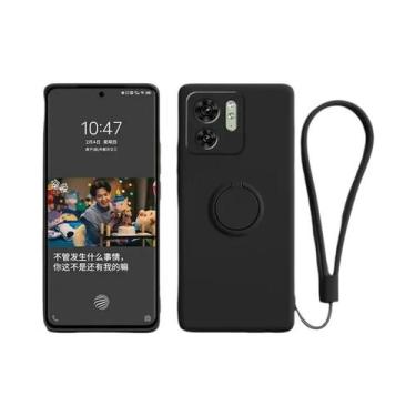 Imagem de Capa De Silicone Líquido TPU Com Suporte De Anel Para MOTO EDGE 60 pro