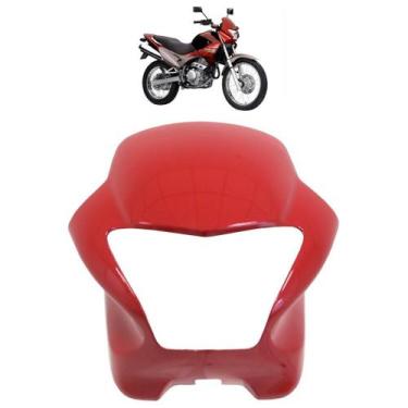 Imagem de Carenagem Farol NX 400 Falcon 2004 2005 Vermelho Acabamento Liso - Aut