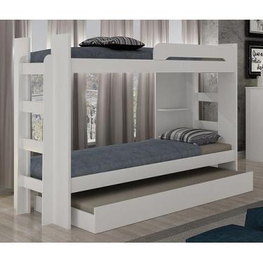 Imagem de Beliche Infantil com Cama Auxiliar - 125-Neve - Star Móveis