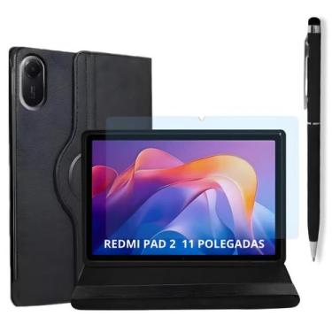 Imagem de Kit Capa Giratória + Película + Caneta Para Redmi Pad 2 11" Proteção C