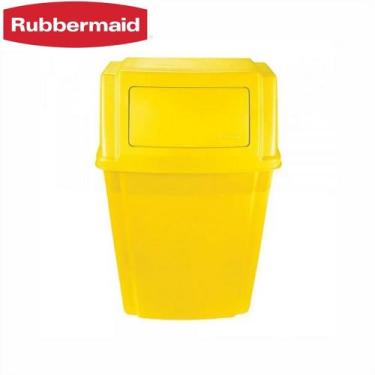 Imagem de Lixeira de Parede Reciclagem Rubbermaid 57 Litros Slim Com Suporte