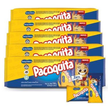 Imagem de Paçoca Paçoquita Zero Açucar Santa Helena Kit 5 Packs 144g